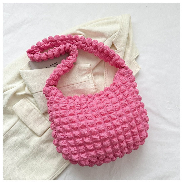 Pleated Clouds Cute Trendy Underarm Commuter Bag