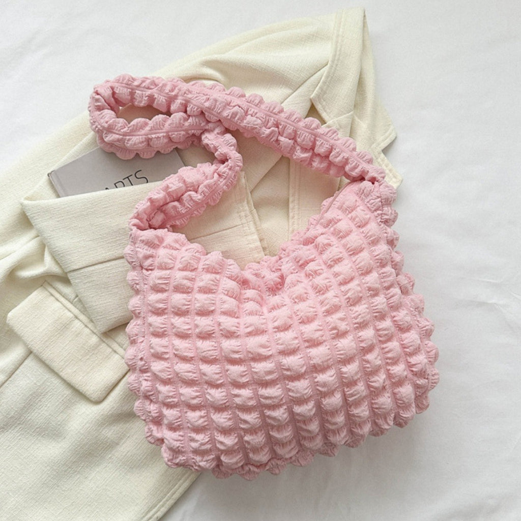 Pleated Clouds Cute Trendy Underarm Commuter Bag