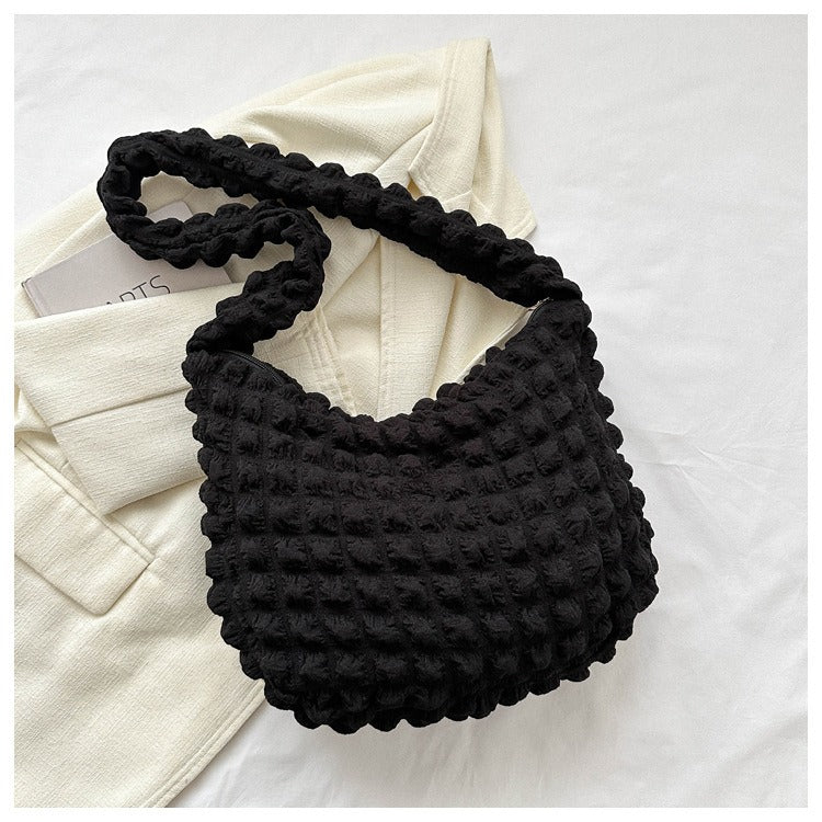 Pleated Clouds Cute Trendy Underarm Commuter Bag