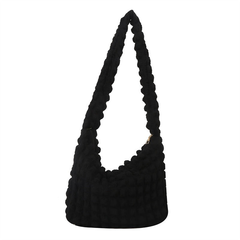 Pleated Clouds Cute Trendy Underarm Commuter Bag